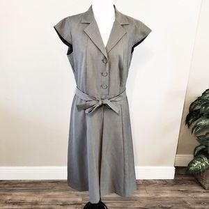 💐Calvin Klein Gray Cap Sleeve Swing Dress